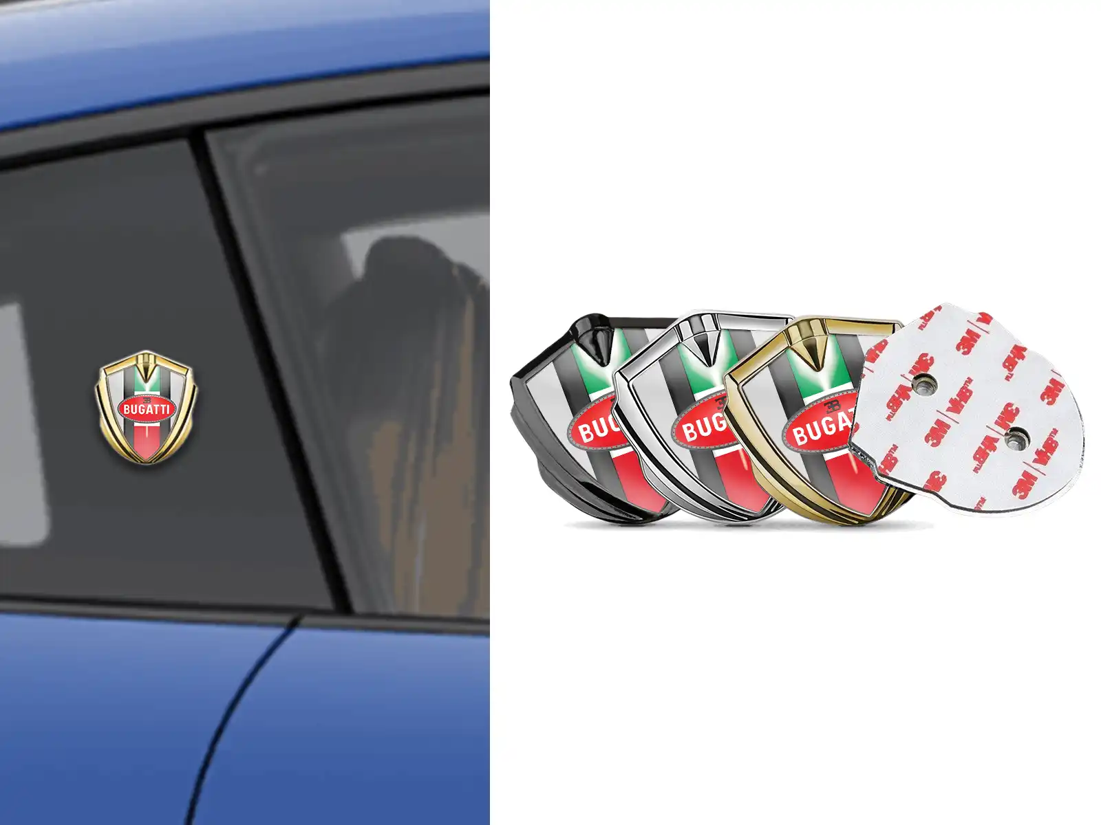 Bugatti Metall Emblem Abzeichen Moderner Look High-End
